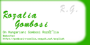 rozalia gombosi business card